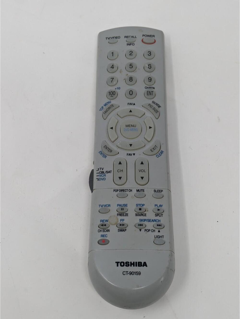 Toshiba CT-90159 Remote Control OEM 27HL85 30HF83 32HF73 32HL85 Tested Working